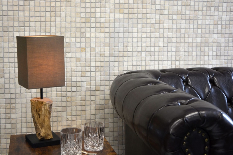 Muestra de mano mosaico azulejo mármol mosaico THUMBNAIL blanco backsplash cocina ducha suelo MOS40-T23W_m
