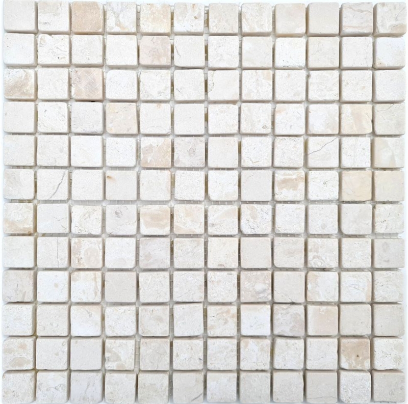 Muestra de mano mosaico azulejo mármol mosaico THUMBNAIL blanco backsplash cocina ducha suelo MOS40-T23W_m
