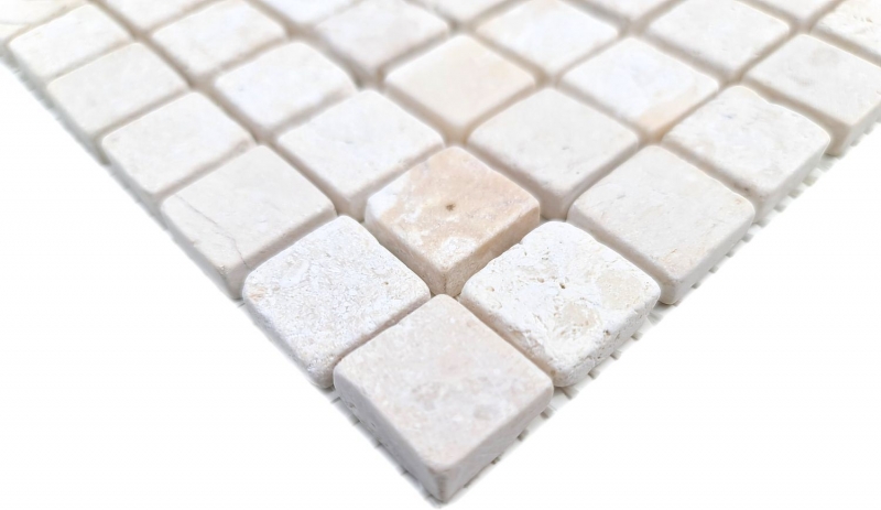 Muestra de mano mosaico azulejo mármol mosaico THUMBNAIL blanco backsplash cocina ducha suelo MOS40-T23W_m