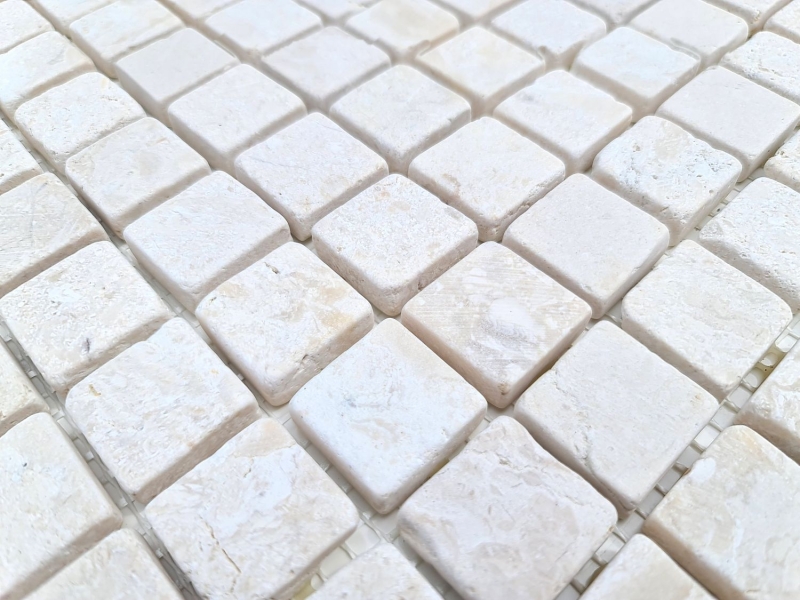 Muestra de mano mosaico azulejo mármol mosaico THUMBNAIL blanco backsplash cocina ducha suelo MOS40-T23W_m