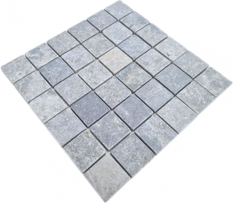 Muestra de mano mosaico azulejo mármol mosaico THUMBNAIL gris claro cocina pared baño plato de ducha MOS40-T48LG_m