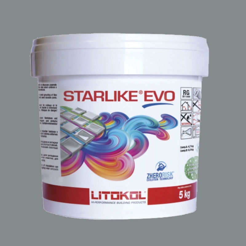 Litokol STARLIKE EVO 125 GRIGIO CEMENTO gris III Adhesivo de resina epoxi para juntas Cubo de 5 kg