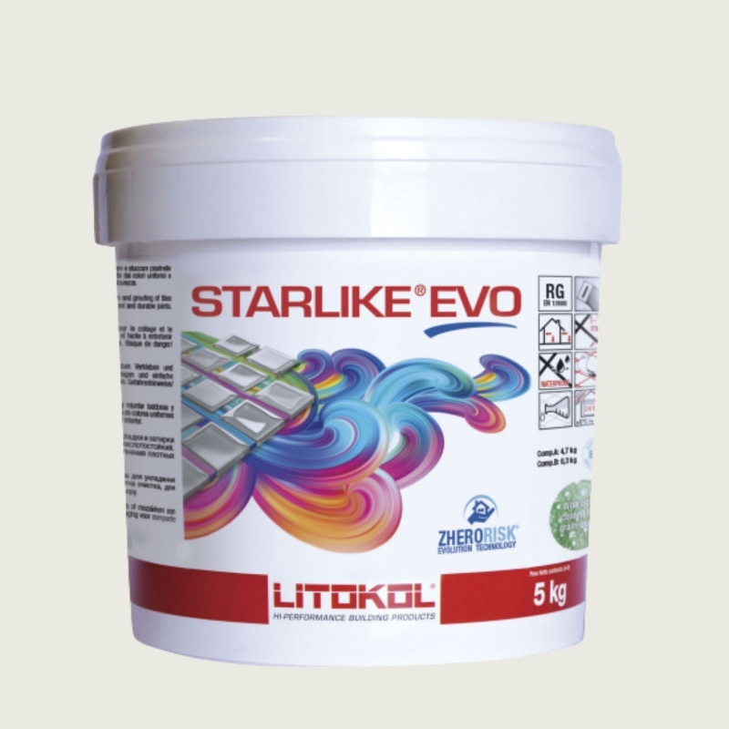 Litokol STARLIKE EVO 200 AVORIO blanco viejo II Junta adhesiva de resina epoxi Cubo de 5 kg