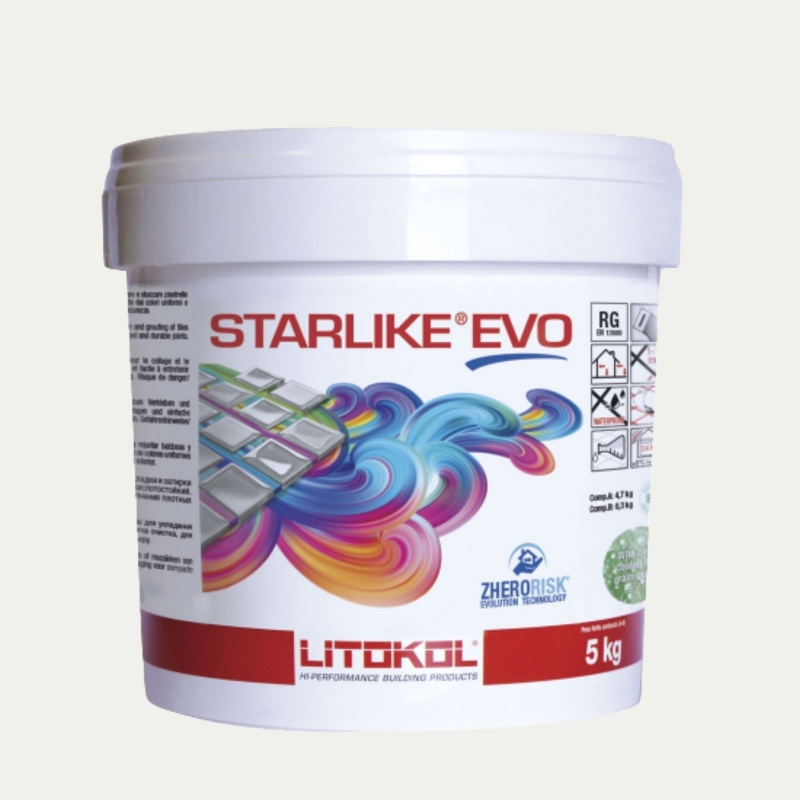 Litokol STARLIKE EVO 202 NATURALE blanco viejo III Mortero adhesivo de resina epoxi cubo de 5 kg