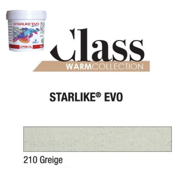 Litokol STARLIKE EVO 210 GREIGE crema III resina epoxi adhesiva junta cubo 5kg