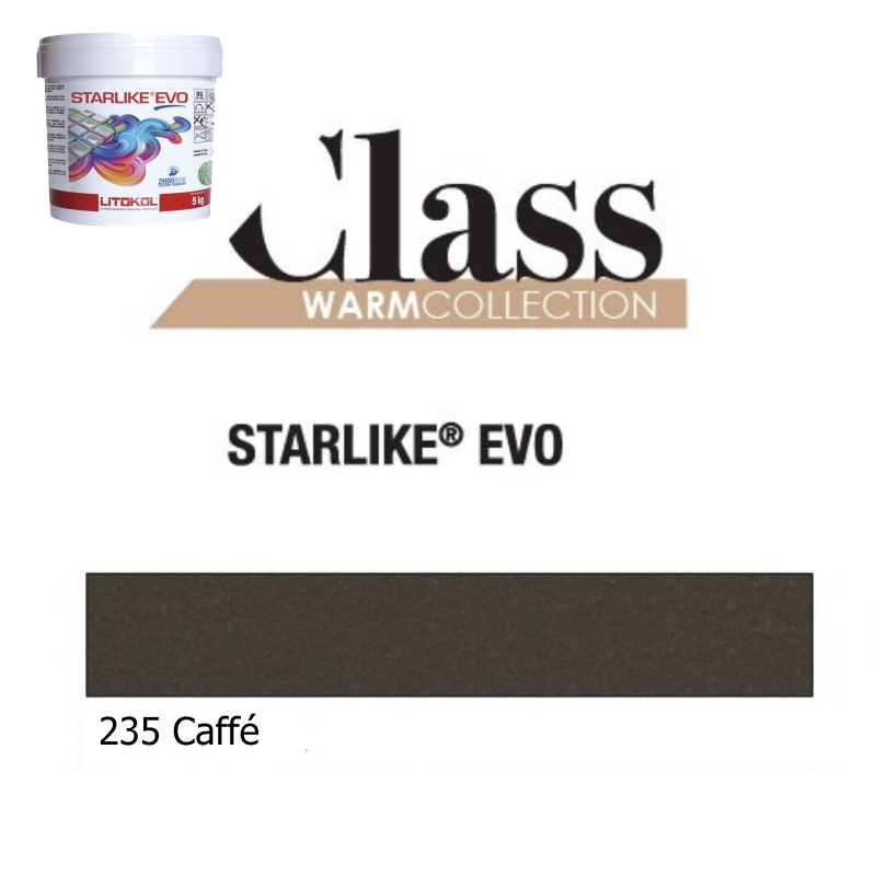 Litokol STARLIKE EVO 235 CAFFE marrón oscuro III resina epoxi adhesiva junta cubo 5kg