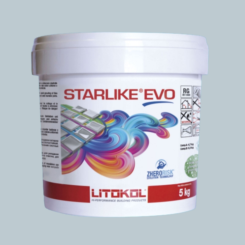 Litokol STARLIKE EVO 400 VERDE SALVIA verde menta resina epoxi adhesiva rejuntado cubo 5kg