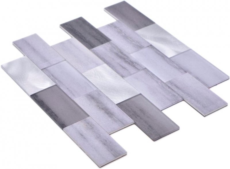 Muestra de mano mosaico azulejo Mosaicos autoadhesivos Vinilo cemento look Mix gris Subway Cocina MOS200-5S59_m