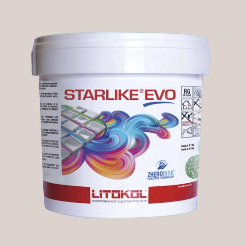 Litokol STARLIKE EVO 500 ROSA CIPRIA rosa Mortero adhesivo de resina epoxi cubo de 2,5 kg