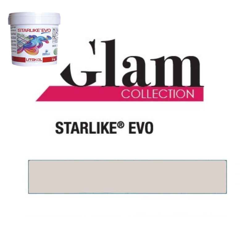 Litokol STARLIKE EVO 500 ROSA CIPRIA rosa Mortero adhesivo de resina epoxi cubo de 2,5 kg