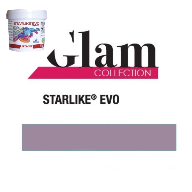 Litokol STARLIKE EVO 530 VIOLA AMETISTA morado/violeta adhesivo de resina epoxi cubo de 2,5 kg