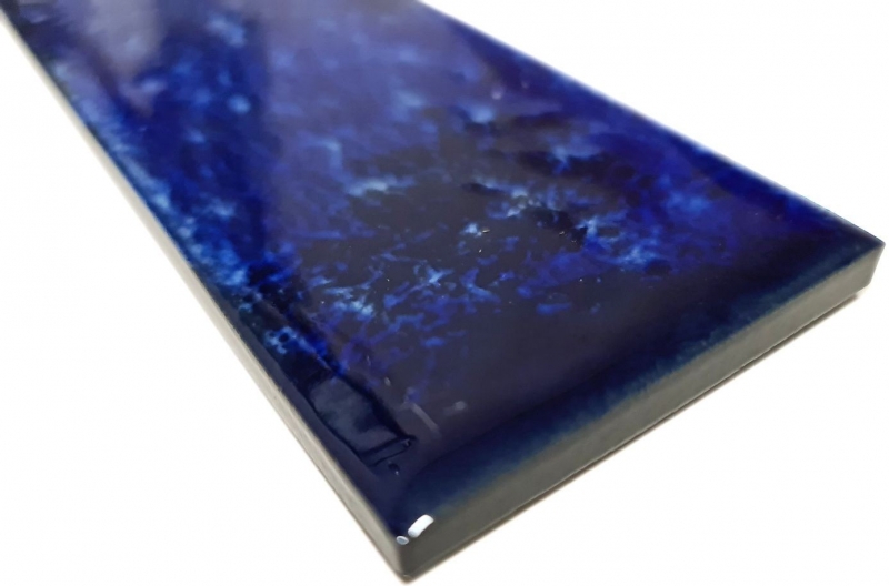 Azulejo de pared vintage cerámica azul brillante cocina baño ducha MOS24-AIR02