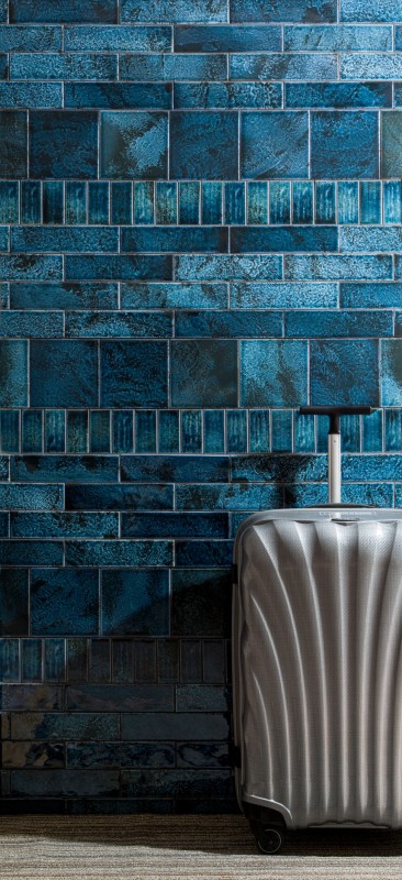 Azulejo vintage cerámica verde azul brillante baño cocina splashback MOS24-AIR04