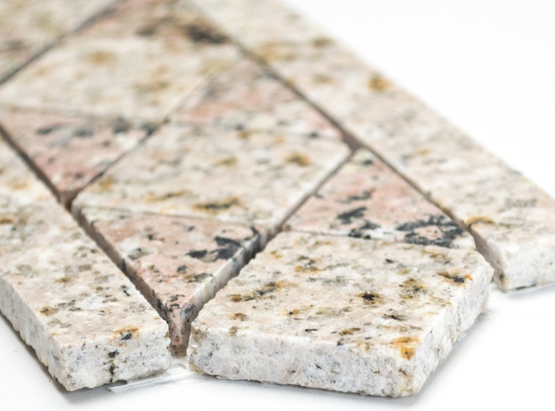 Mosaico azulejos cenefas cenefas piedra natural arena Rosso beige rosa 850/BT