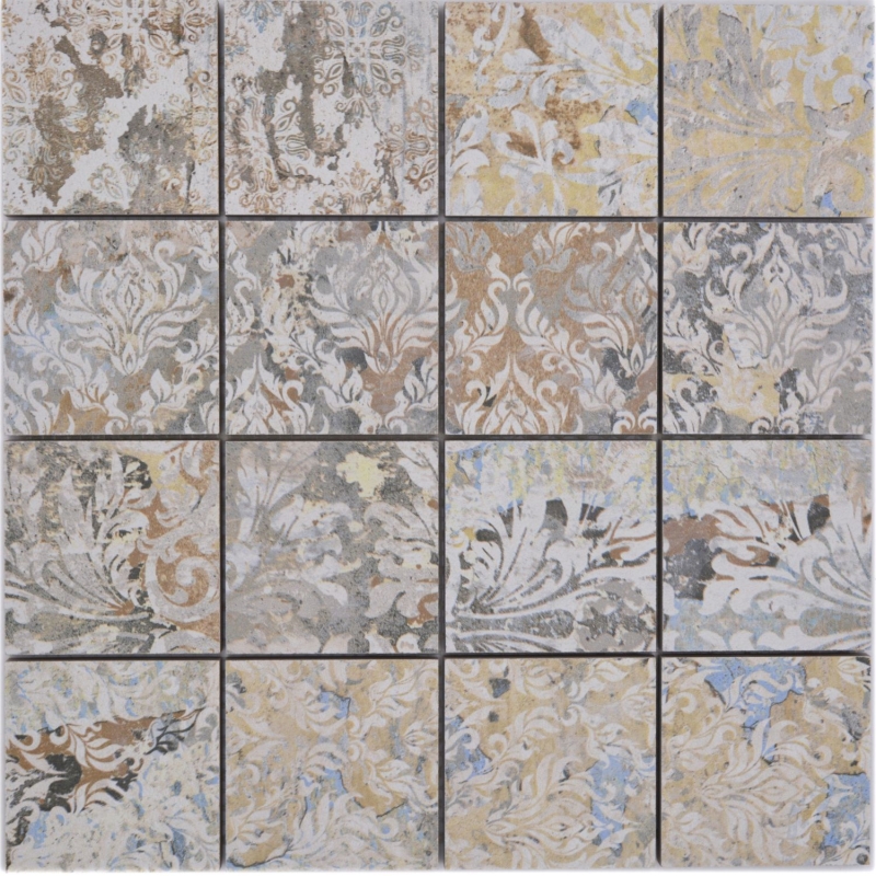 Mosaico de cerámica gres porcelánico multicolor mate pared suelo cocina baño ducha MOS16-71CS
