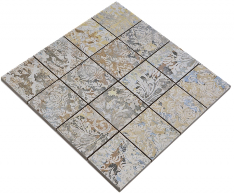 Mosaico de cerámica gres porcelánico multicolor mate pared suelo cocina baño ducha MOS16-71CS