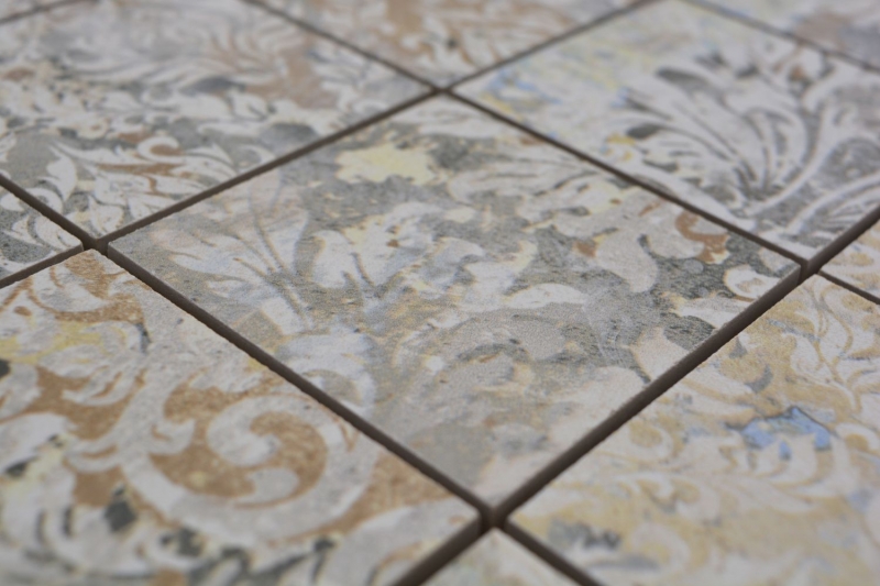 Mosaico de cerámica gres porcelánico multicolor mate pared suelo cocina baño ducha MOS16-71CS