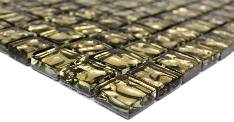 Mosaico de vidrio azulejos de oro azulejos backsplash pared decoración mosaico splashback baño cocina MOS78-8GO3