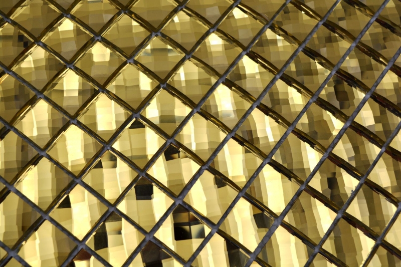 Diamante mosaico de azulejos de oro brillante pared de la cocina cuarto de baño ducha MOS130-GO823