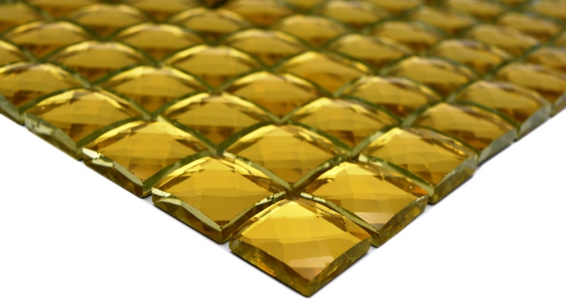 Diamante mosaico de azulejos de oro brillante pared de la cocina cuarto de baño ducha MOS130-GO823