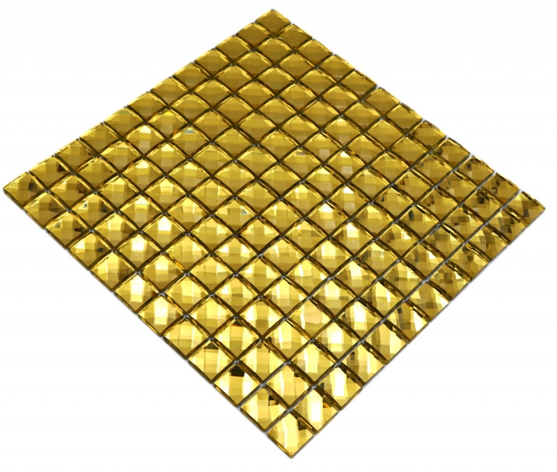 Diamante mosaico de azulejos de oro brillante pared de la cocina cuarto de baño ducha MOS130-GO823