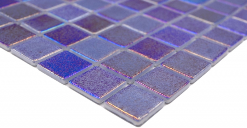 Piscina mosaico piscina mosaico de vidrio azul púrpura multicolor iridiscente pared suelo cocina baño ducha MOS220-P55255