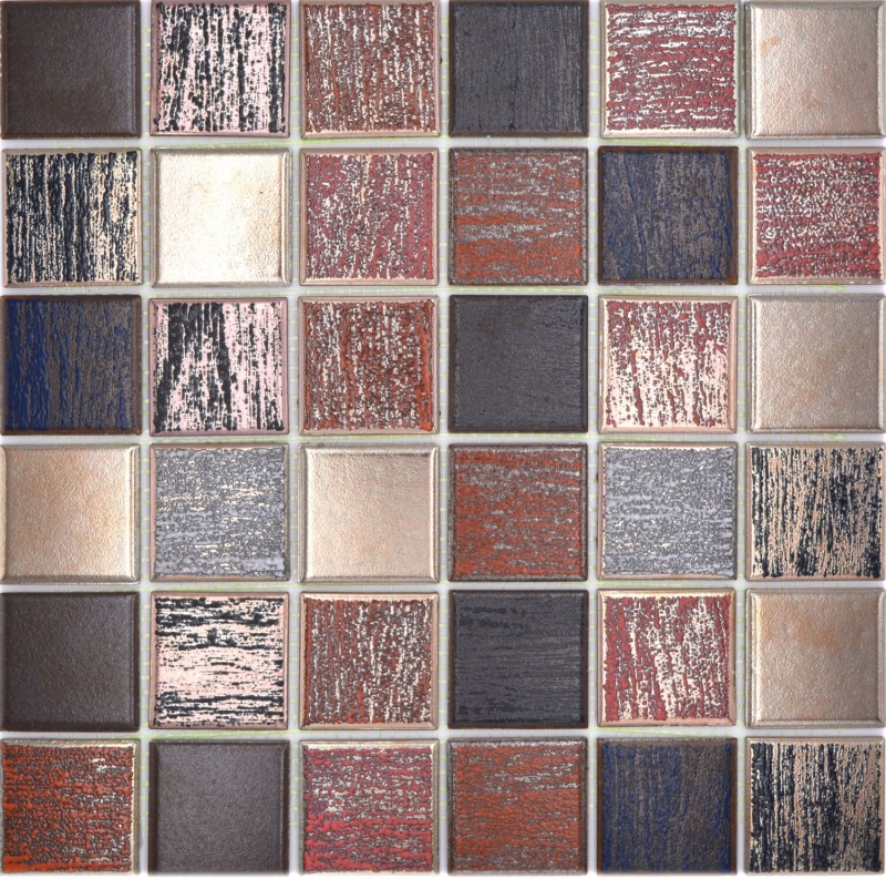 Mosaico de cerámica multicolor mate pared cocina baño ducha MOS24-1235