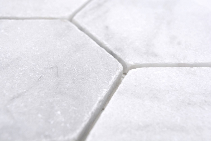 Azulejos de mosaico de piedra natural mármol blanco mate pared suelo cocina baño ducha MOS42-HX142