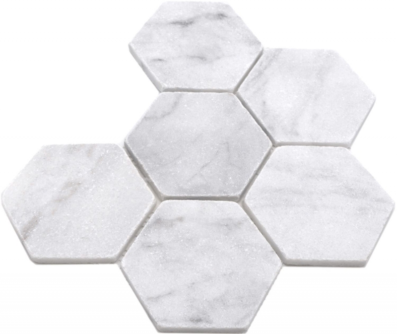 Azulejos de mosaico de piedra natural mármol blanco mate pared suelo cocina baño ducha MOS42-HX142