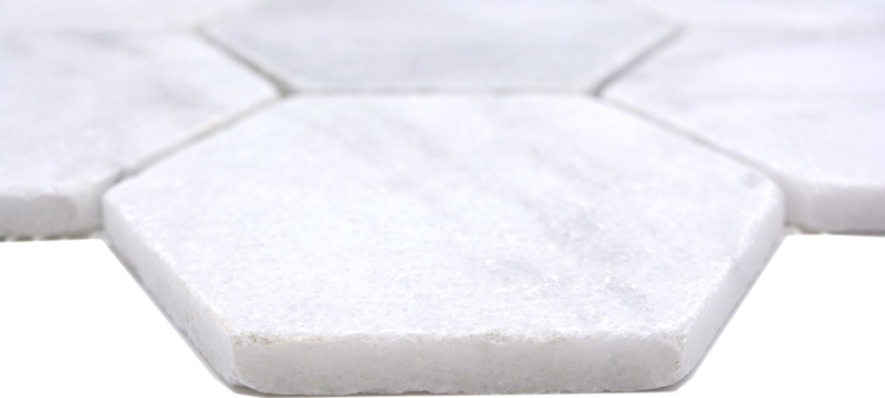 Azulejos de mosaico de piedra natural mármol blanco mate pared suelo cocina baño ducha MOS42-HX142
