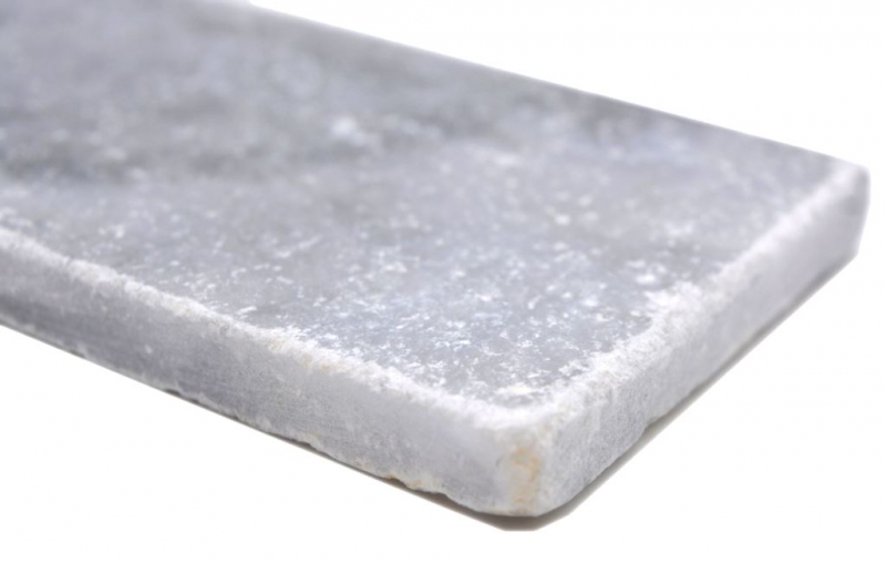 Azulejos de mosaico de piedra natural mármol gris claro mate pared suelo cocina baño ducha MOSF-45-M400