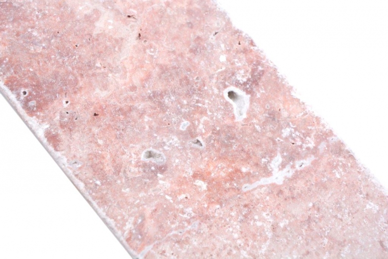 Azulejos de mosaico de piedra natural travertino rojo mate pared suelo cocina baño ducha MOSF-45-M450