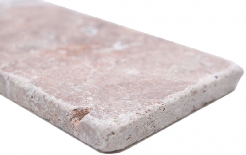 Azulejos de mosaico de piedra natural travertino rojo mate pared suelo cocina baño ducha MOSF-45-M450