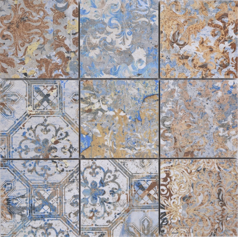 Mosaico de cerámica gres porcelánico fuerte multicolor mate pared suelo cocina baño ducha MOS23-95CV_f