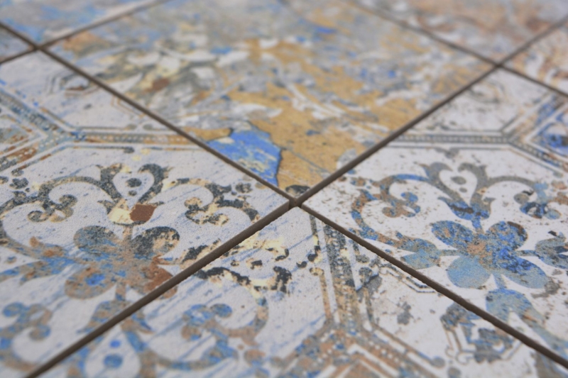 Mosaico de cerámica gres porcelánico fuerte multicolor mate pared suelo cocina baño ducha MOS23-95CV_f