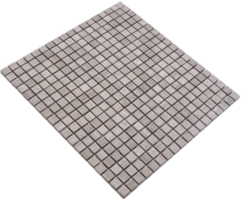 Mosaico de piedra natural de mármol gris mate pared piso cocina baño ducha MOS38-15-2012_f