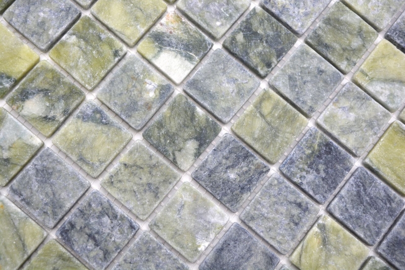 Mosaico de piedra natural mármol verde mate pared suelo cocina baño ducha MOS42-32-407_f