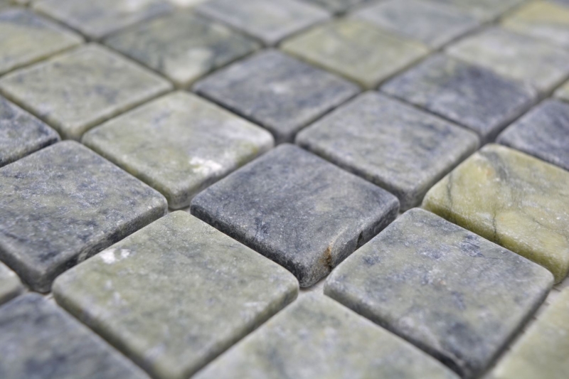 Mosaico de piedra natural mármol verde mate pared suelo cocina baño ducha MOS42-32-407_f