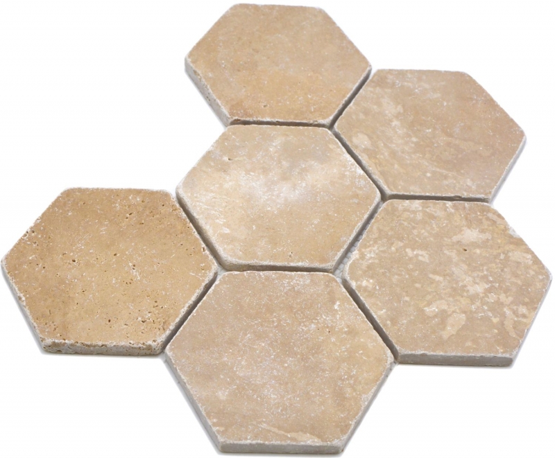 Azulejos de mosaico de piedra natural travertino nogal mate pared suelo cocina baño ducha MOS42-HX144_f
