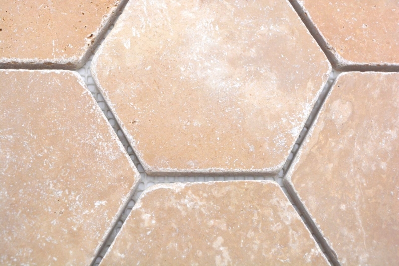 Azulejos de mosaico de piedra natural travertino nogal mate pared suelo cocina baño ducha MOS42-HX144_f