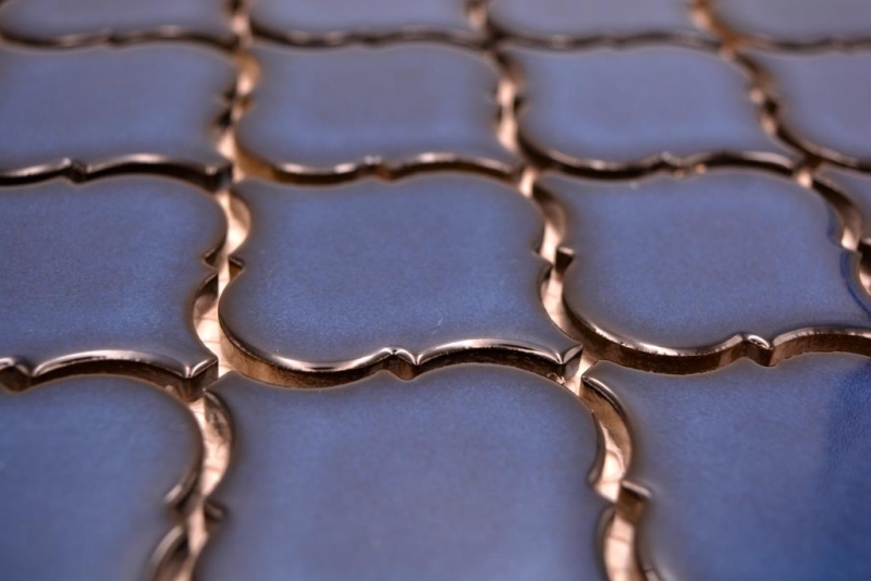 Mosaico de cerámica azulejos de mosaico azul cobalto brillante pared piso cocina baño ducha MOS13-P451_f