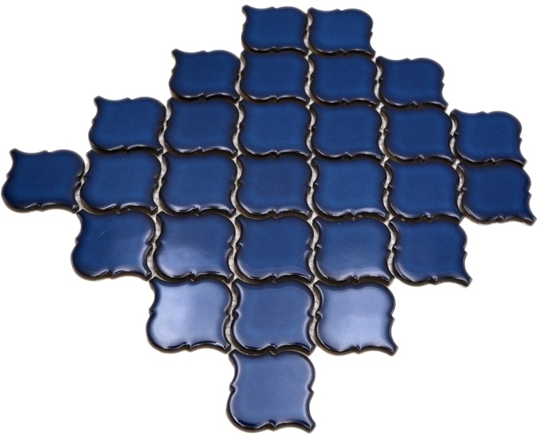 Mosaico de cerámica azulejos de mosaico azul cobalto brillante pared piso cocina baño ducha MOS13-P451_f