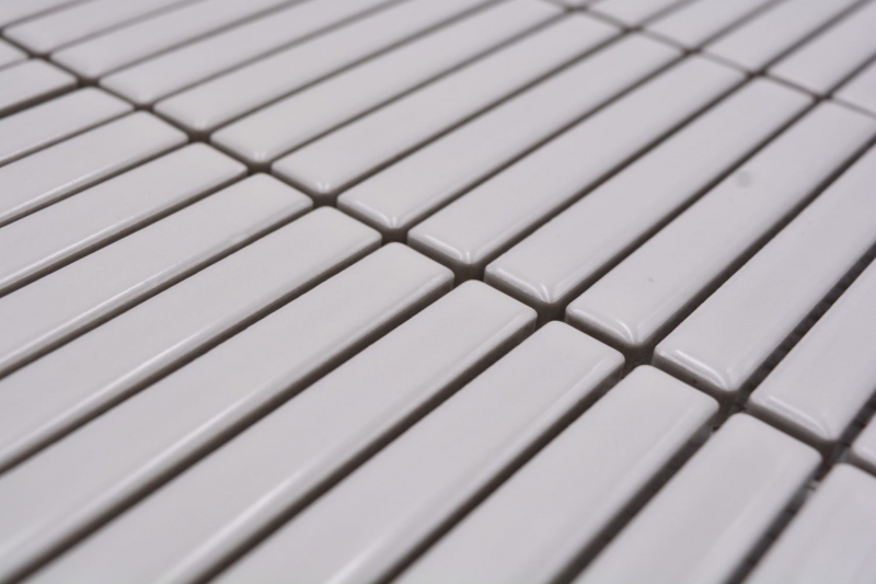 Mosaico de cerámica azulejos de mosaico blanco brillante pared cocina baño ducha MOS24-CG11_f