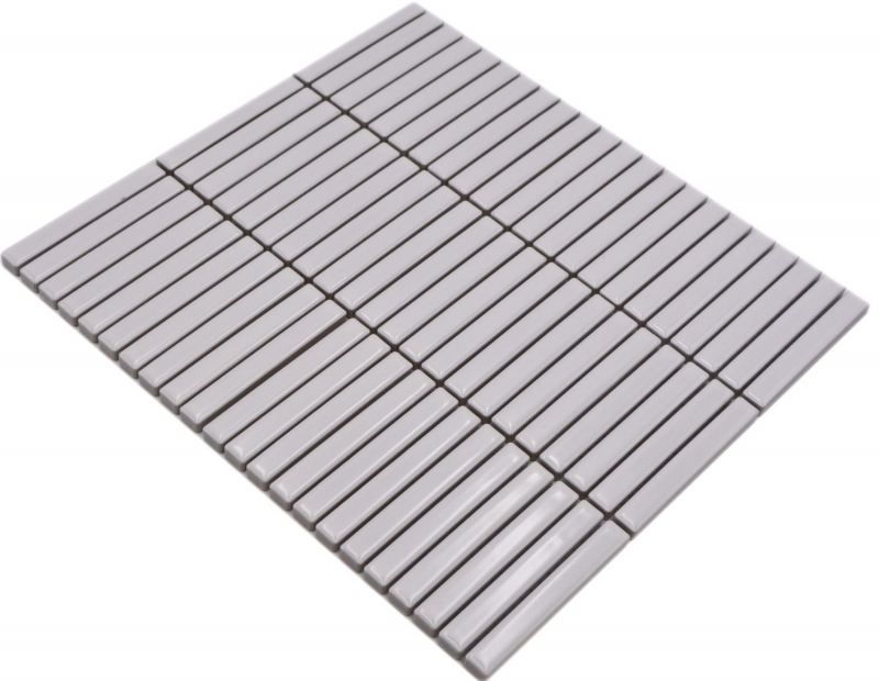 Mosaico de cerámica azulejos de mosaico blanco brillante pared cocina baño ducha MOS24-CG11_f