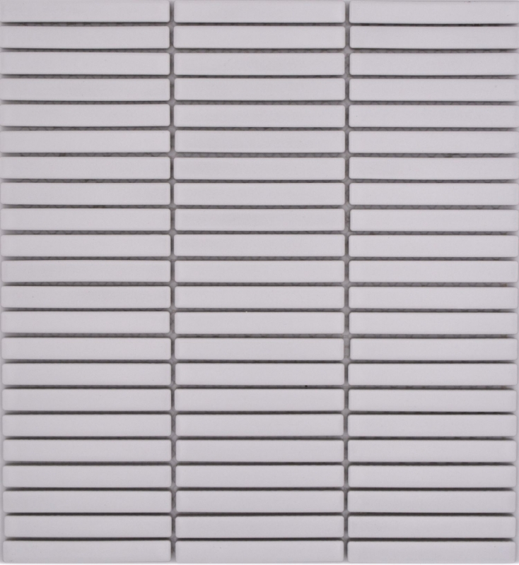 Cerámica mosaico mosaico varillas blanco mate pared cocina baño ducha MOS24-CG91_f