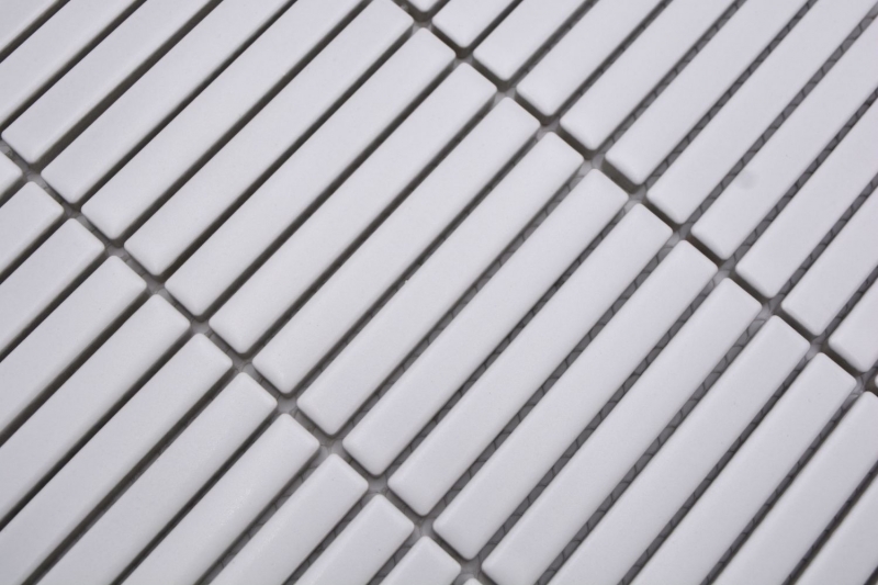 Cerámica mosaico mosaico varillas blanco mate pared cocina baño ducha MOS24-CG91_f