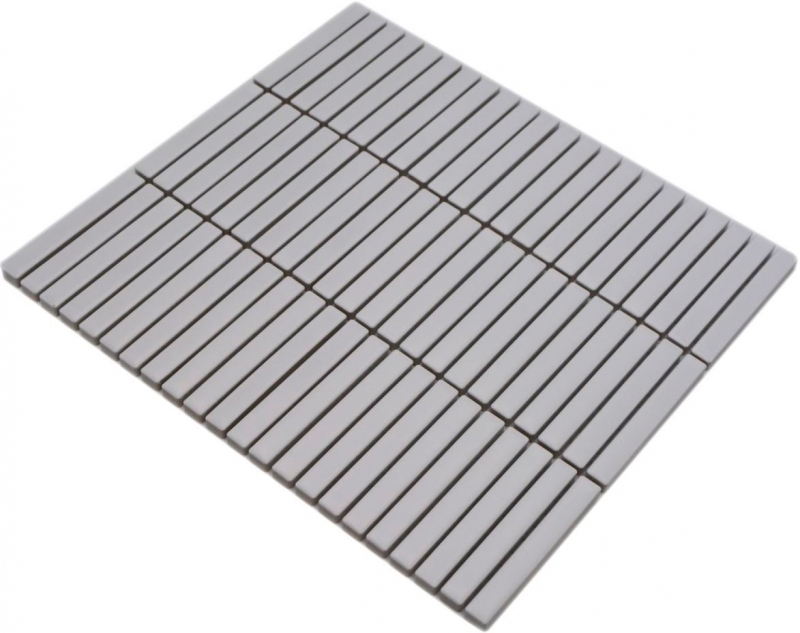 Cerámica mosaico mosaico varillas blanco mate pared cocina baño ducha MOS24-CG91_f