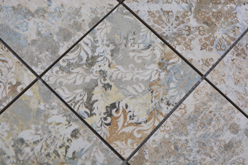Muestra de mano cerámica mosaico porcelana gres multicolor mate pared suelo cocina baño ducha MOS23-95CS_m