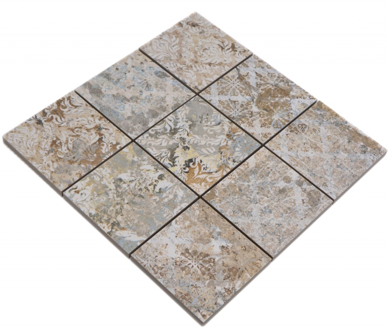 Muestra de mano cerámica mosaico porcelana gres multicolor mate pared suelo cocina baño ducha MOS23-95CS_m