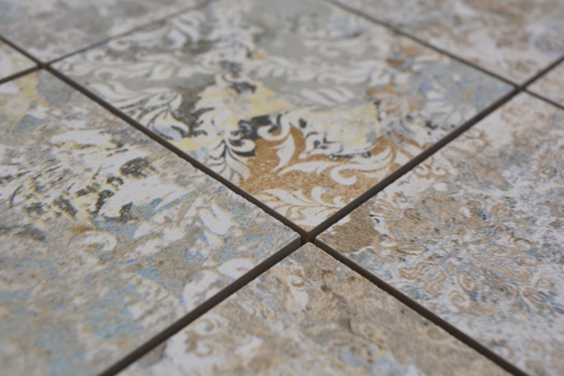 Muestra de mano cerámica mosaico porcelana gres multicolor mate pared suelo cocina baño ducha MOS23-95CS_m